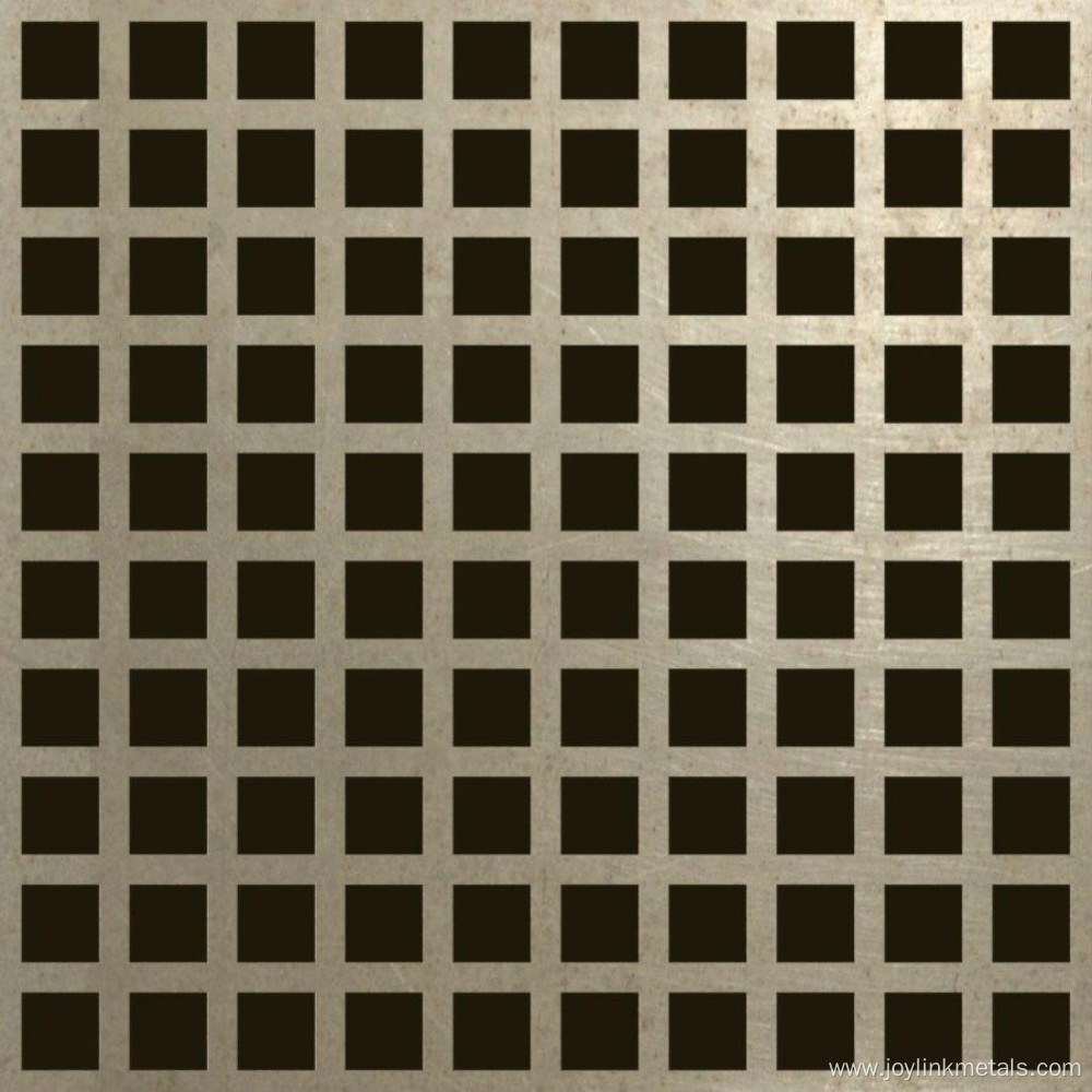 Square hole perforated metal