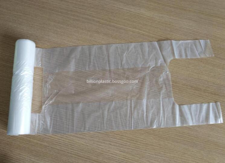 LDPE HDPE Recycle Reuseable Plastic Shopping T-Shirt Carrier Bag on Roll