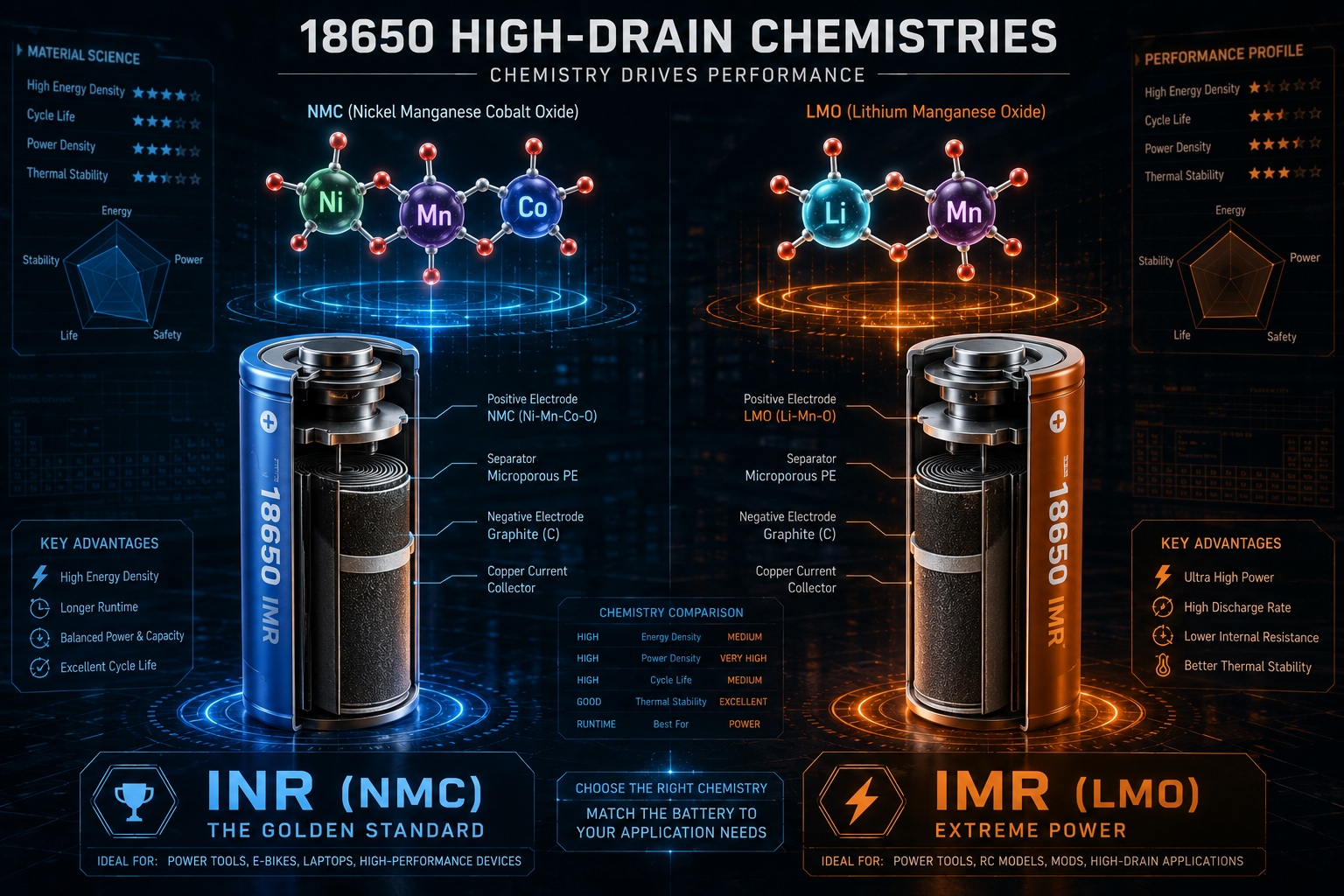 What Are the Best Battery Chemistries for High-Drain Devices
