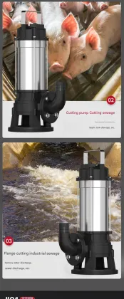 2 Inch Stainless Steel Submersible Sewage Pump with Aquaculture Aerators