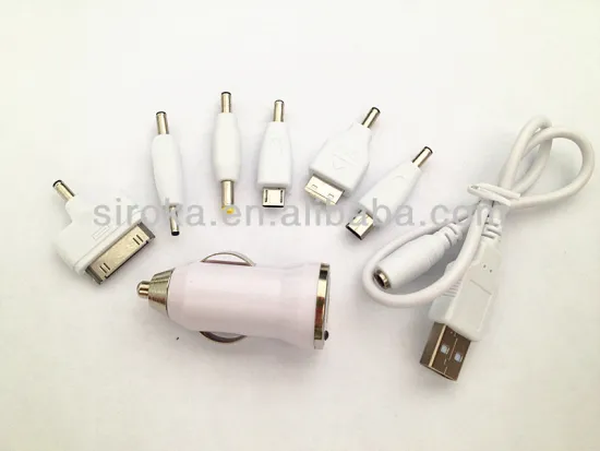 Universal travel USB adapter kit for charging different cellphones