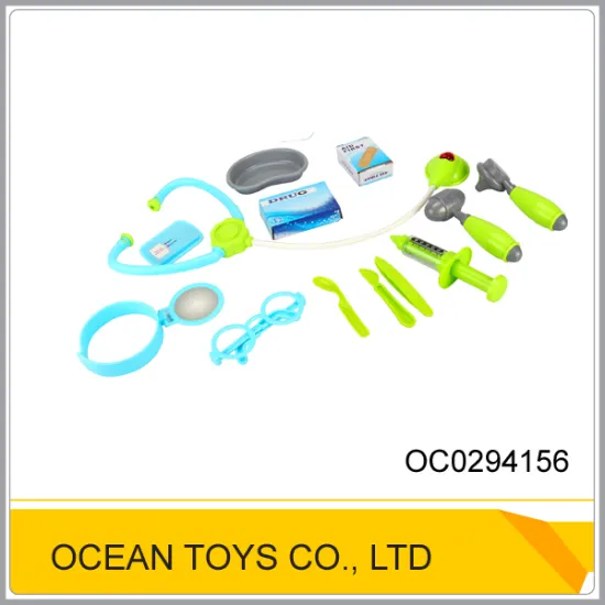 Plastic pretend kids playing doctor stories with light OC0294156