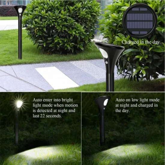 Waterproof Solar Garden LED Light with PIR Sensor and 6500K Color Temperature
