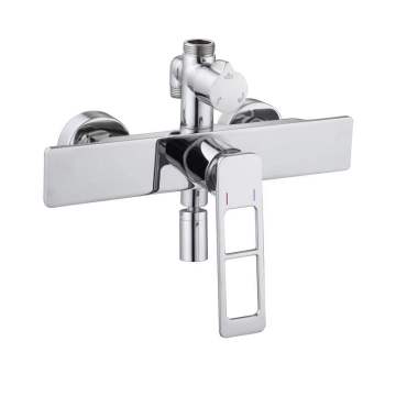 3-Function Chrome Plating Brass Faucet Column Mixer Shower Set