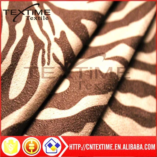polyester printed suede fabric for sofa mattress hometextile