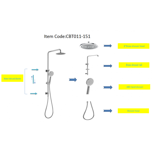 Hot Sales Chrome Plating Shower Column Set