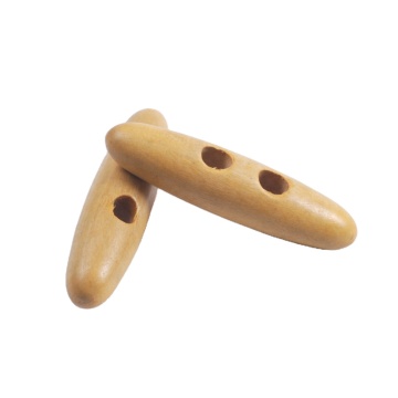 Wooden Round Button Toggle Switch with Two Holes - BN80088