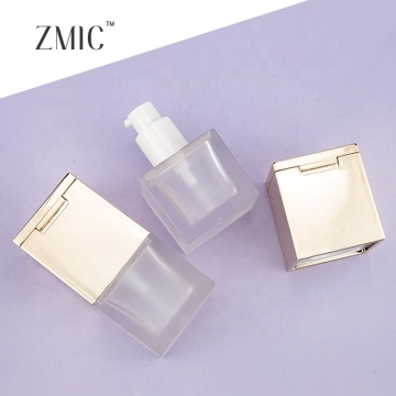 Zoemir Square Gold Empty Plastic Liquid Foundation Concealer Pump Bottles