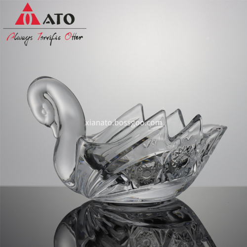 Ato Swan Shape Decorative Gescorative Glass เก็บขนมขวด