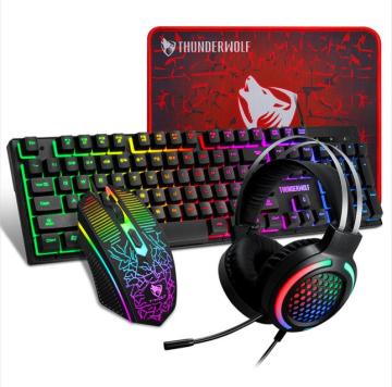 4-in-1 Gaming Combo: Keyboard, Mouse, Pad, and Headphone by OEM/ODM Factory