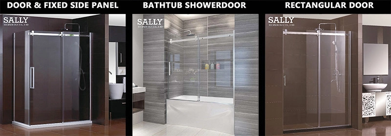 Sally 6mm Triple 3 Panel Glass Sliding Shower Door with Stainless