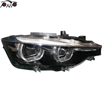 Black LED headlights for BMW 3'LCI