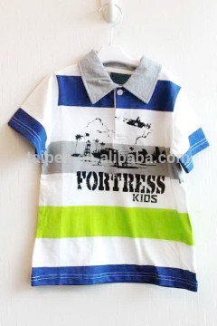 2016 New Style Summer Children Short Sleeve Casual T-shirt Boys Striped Polo Shirts