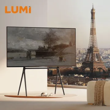 LUMI Heavy-Duty Artistic Easel Studio Wood TV Floor Stand with Four Legs