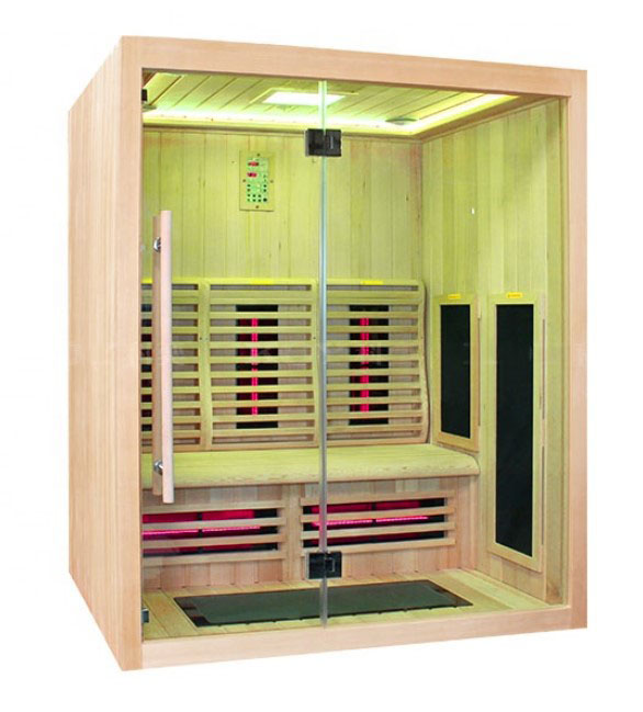 Hemlock wood Infrared dry sauna room home