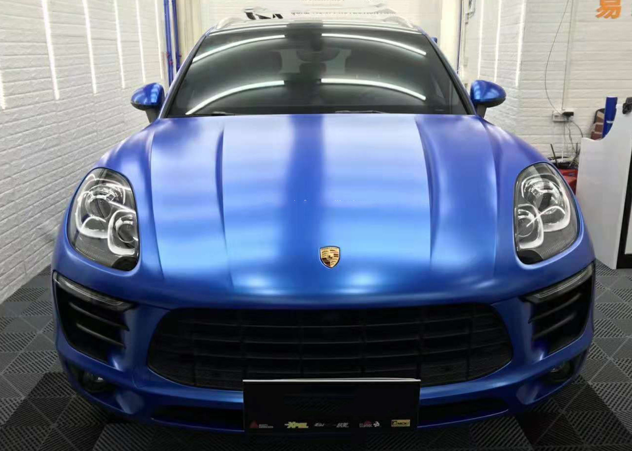 Deep Blue Metallic Glossy Car Vinyl Wrap Film