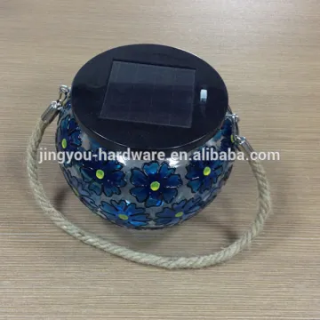 solar glass jar with rope
