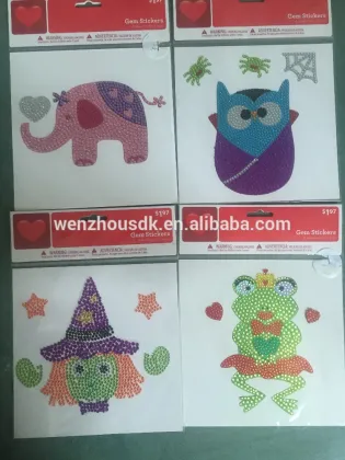 Walmart Customized halloween acrylic gem wall decoration self adhesive sticker