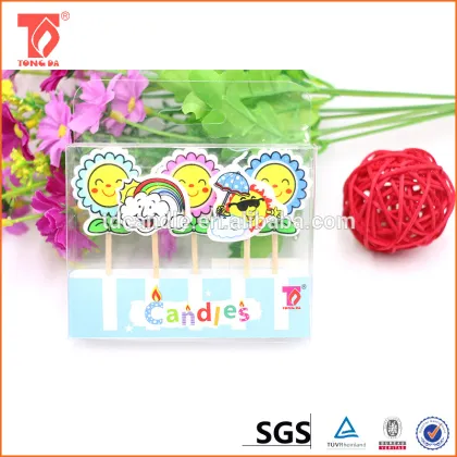 Cute smiling face birthday Number Candle for children