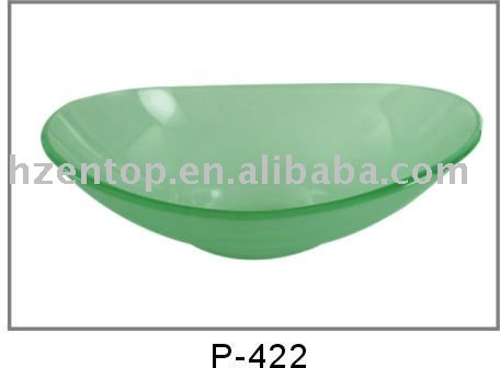 Glass bowl,tempered clear glass sink bowl