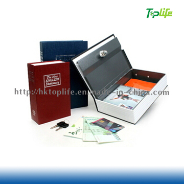 Security Dictionary Book Cash Money Jewelry Safe Storage Box Metal Case with Lock