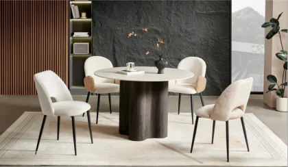 Elegant Round Sintered Stone Dining Table