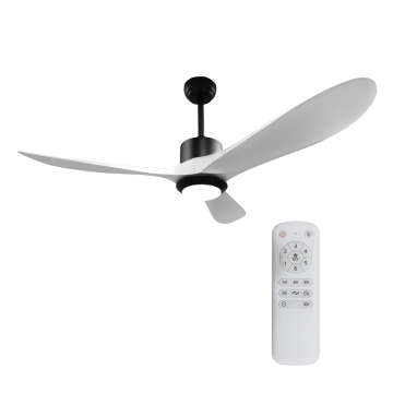 Modern 3 Blade LED Ceiling Fan Light with Remote Control for Living Room and Bedroom