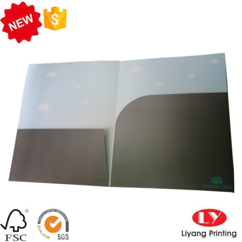 Office paper file folder with pocket