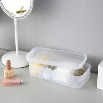 Boîte de rangement d'organisateur de maquillage en plastique étanche du rectangle étanche