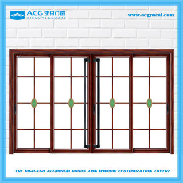 tempered glass aluminum frame sliding door from China supplier