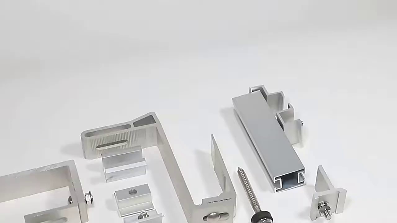 Aluminum 6005 T5 Solar Bracket for Flat Roof Mounting