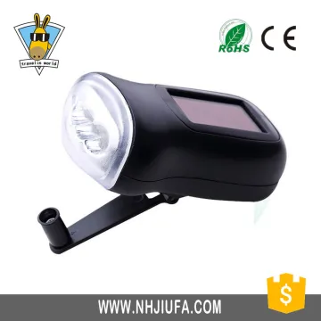 JF 3 LED Hand cranking Power Rchargeable Solar Power Flashlight ,led manual rechargeable hand crank dynamo led flashlight