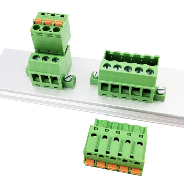Vertical Wire to Wire Male and Spring Female Terminal Block Connection with Fixed Pitch 5.08MM