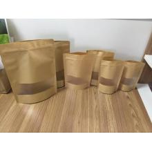 Kraft Paper Stand Up Pouch With Window