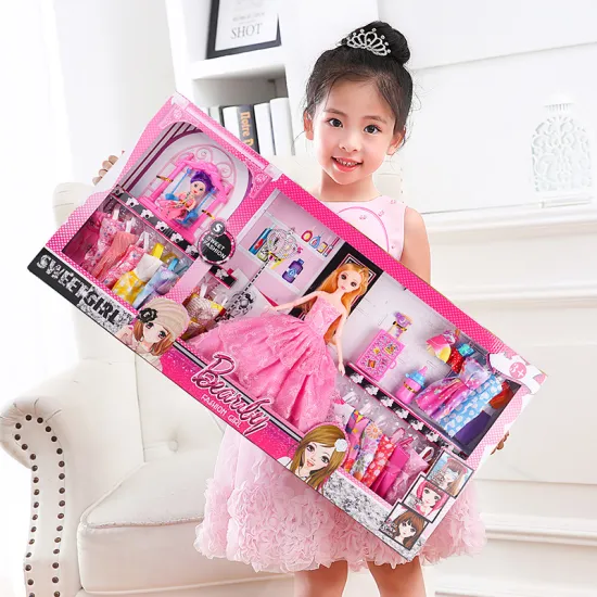 Low MOQ 73cm Plastic Princess Doll Set: Baby Girls' Fashion Toy Family Pack