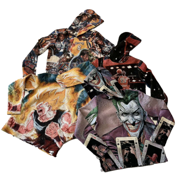 Plus Size Fashion Hiphop Streetwear Custom Tapestry Hoodies and Sweaters