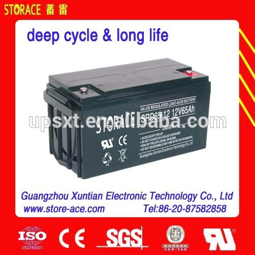 12v 65ah storage deep cycle battery (SRD65-12)