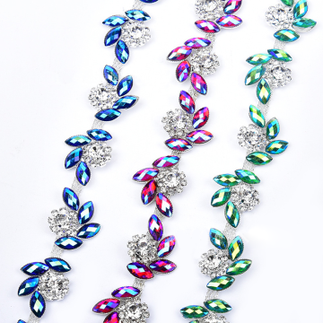 Wholesale Rhinestone Fringe Trim - Multicolor Bling Bling Chain Decorating Rolls