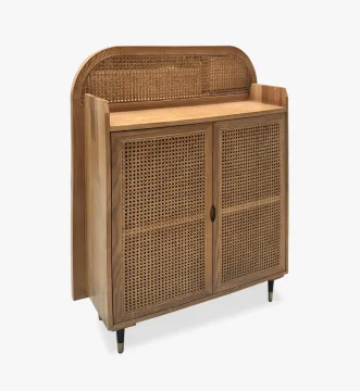 Nordic Solid Wood Dining Sideboard: Multifunctional Wooden Storage Cabinet
