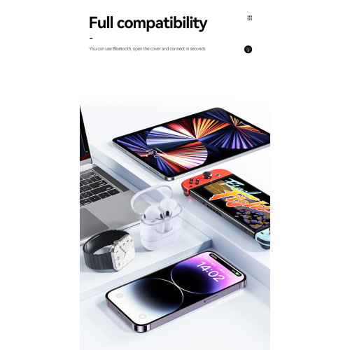 Wireless multiple colors TWS earbuds transparent