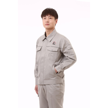 Spring And Autumn Engineering Gray Anti-Static Oil Uniform