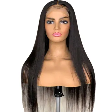 Popular New Arrival Brazilian Virgin Hair Natural Black Straight 4X4 Lace Closure Wig Human Hair Closure Lace Wigs For Black Wom