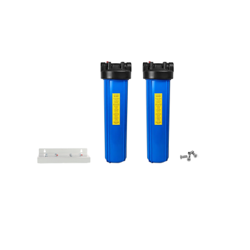 2-stufiges großes blaues 20x4,5-Zoll-Jumbo-blaues Gehäuse für Wasserfilterspender, Vorfilter, explosionsgeschütztes System