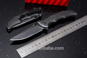 4.33" Black Oxide Blackwash Version Folding Pocket Knife with clip