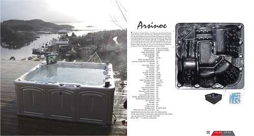 Deluxe 6 Person Hot Tub Arsinoe for Garden and Party