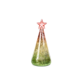 Dekorative helle Weihnachtsbaum -geformte Glasflasche