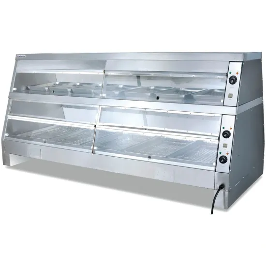 Countertop Curved Warming Showcase Glass Hot Food Warming Showcase