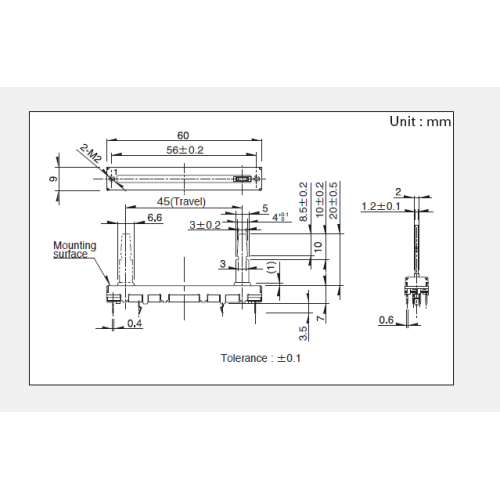 Rs451-serie Schuifpotentiometer