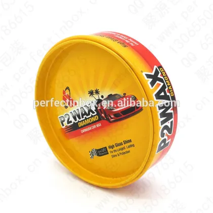 round car wax tin can ,car wax package wholesale