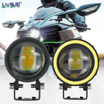 White And Yellow Motorcycle Led Fog Light